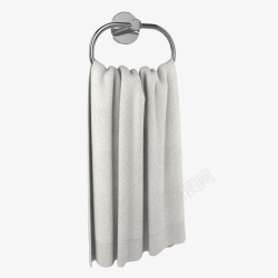 银色环形浴巾架素材
