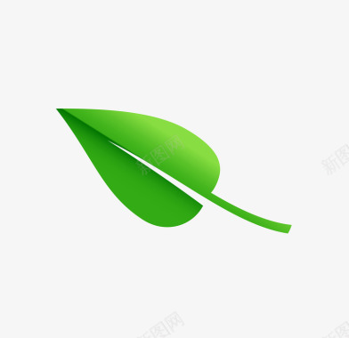 绿色PNG绿叶植物矢量图图标图标