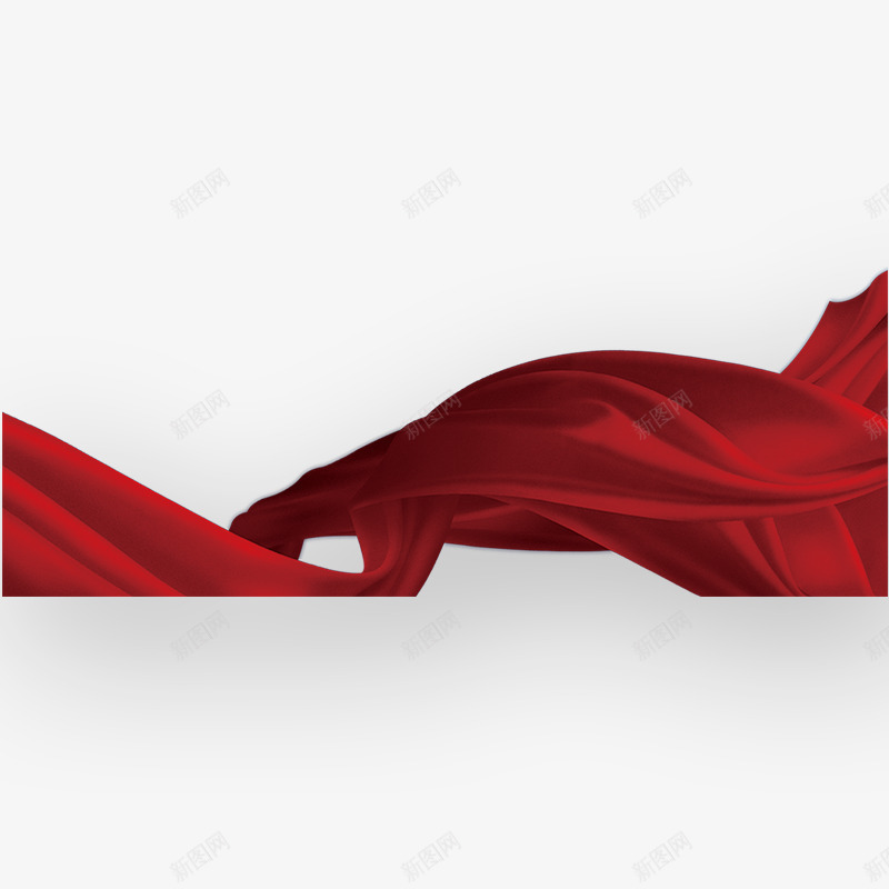 红色绸子会议专用png免抠素材_88icon https://88icon.com 光泽 商务 年会 漂浮 立体 红色 绸子 质感