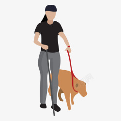 盲人PNG导盲犬行人高清图片