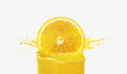 营养的飞溅的橙汁素材
