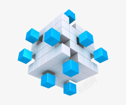 立方体盒子样机创意立方体高清图片