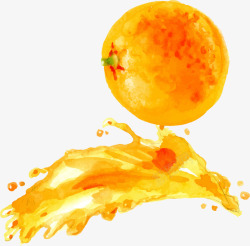 鲜榨果汁橙色橙汁素材