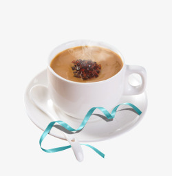 港式甜品蓝丝带热奶茶高清图片