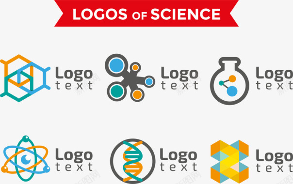 DNA图标生物科学标识logo图标图标