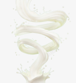 牛奶广告设计牛奶喷溅漂浮装饰高清图片