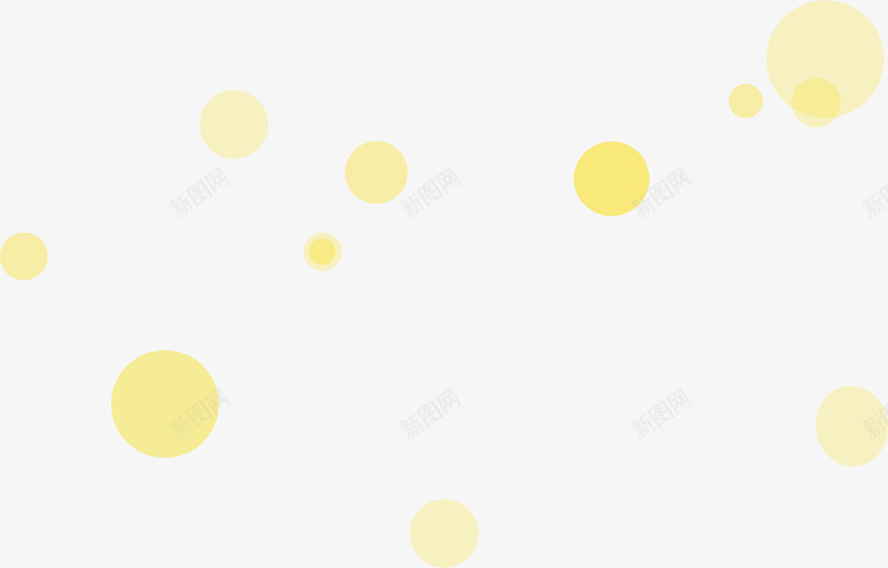 黄色圆点漂浮png免抠素材_88icon https://88icon.com 卡通 圆点 底纹 手绘 漂浮 线条 黄色