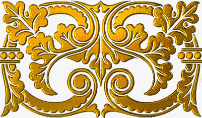 金黄色复古欧式图标图标