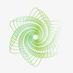 绿色风车环绕图案网格矢量图素材