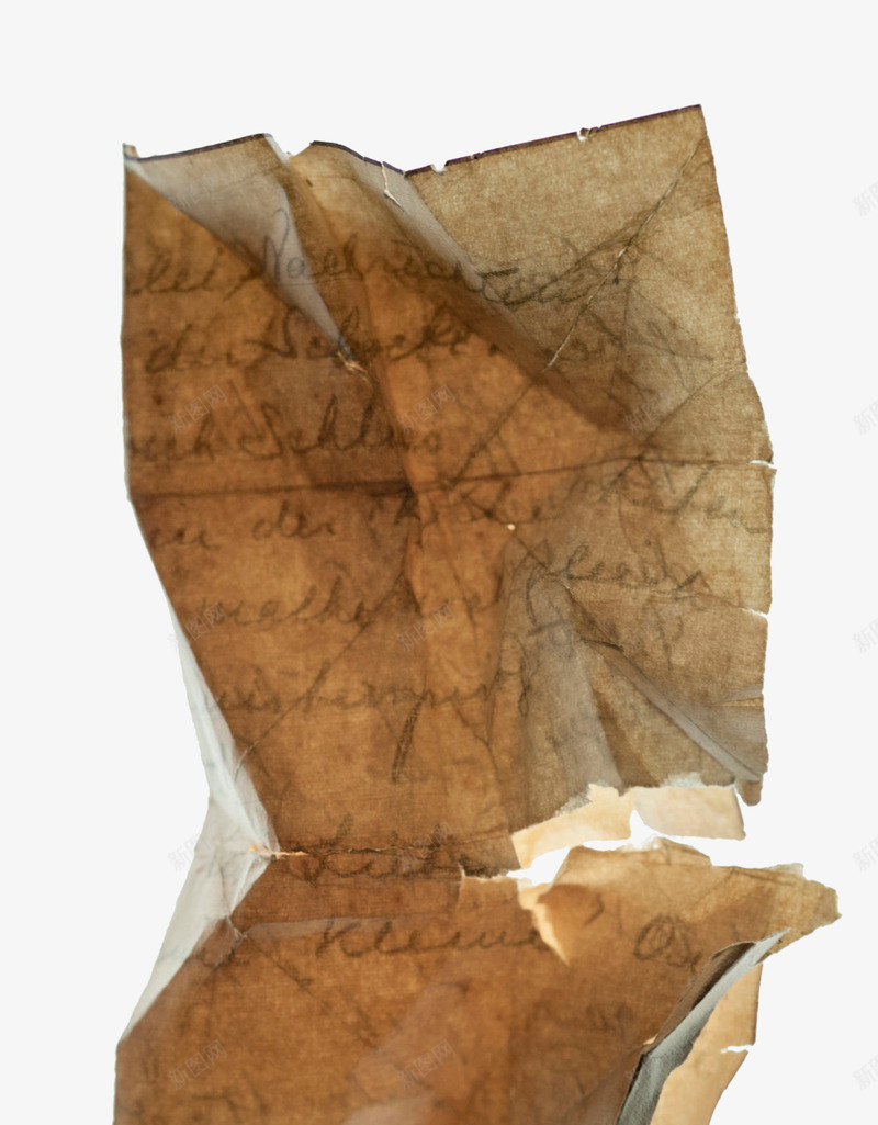 做旧英文字迹破烂纸张png免抠素材_88icon https://88icon.com 揉皱的纸 泛旧 皱纹纸 破烂纸张 空白纸 纸张 英文字迹 褶皱