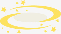 4月12号黄色卡通星系星环高清图片