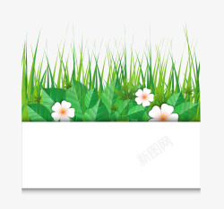 小草边框矢量图素材