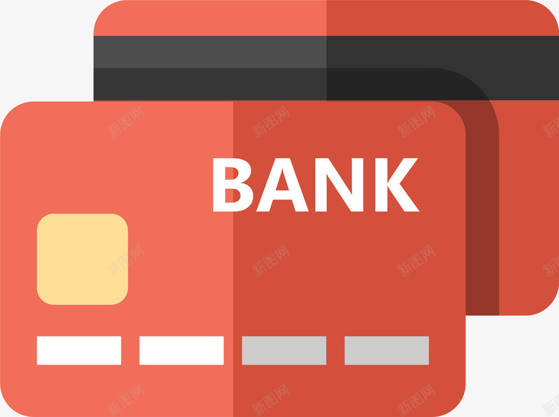 红色简约银行卡png免抠素材_88icon https://88icon.com bank 卡片 红色银行卡 装饰图案 财富 金融