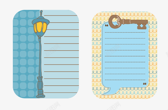 卡通日记png免抠素材_88icon https://88icon.com 卡通日记 卡通纸张 气泡 边框