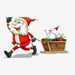 圣诞老人送礼物素材