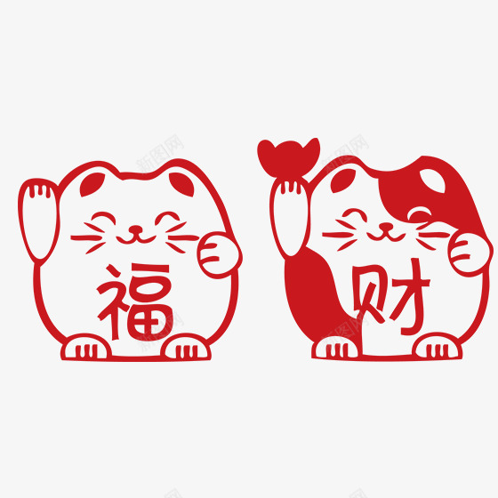 招财猫psd免抠素材_88icon https://88icon.com 发福 发财 喜庆 团圆 招财猫 春节 热闹 狗年