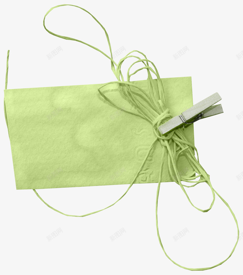 木架绳子纸张png免抠素材_88icon https://88icon.com 木夹子 绿色纸张 绿色绳子