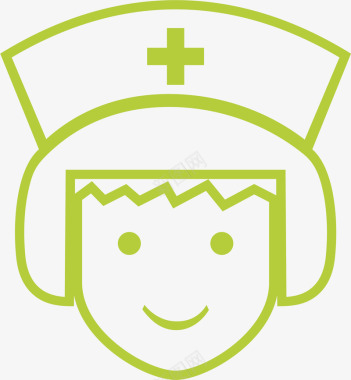 护士手绘的医药护士标志矢量图图标图标
