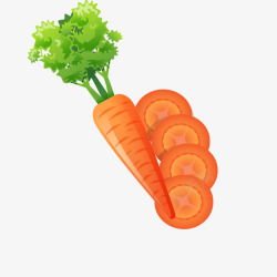 卡通食材蔬菜胡萝卜素材