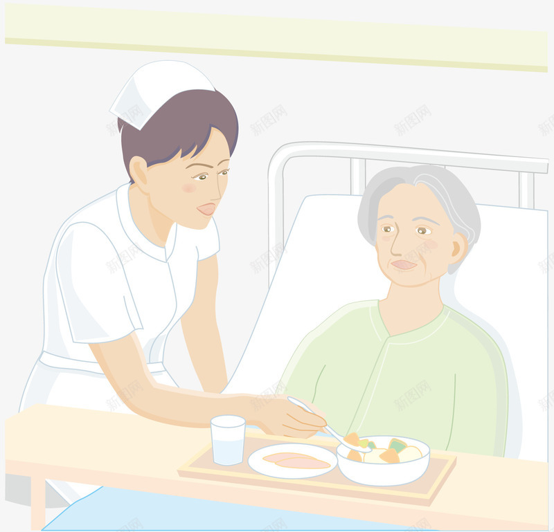 喂家人吃饭png免抠素材_88icon https://88icon.com 医生 吃饭 家人 家人吃饭 护士 病人