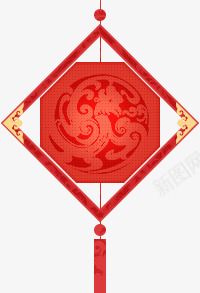 吊饰挂牌红色中国风png免抠素材_88icon https://88icon.com 吊饰 挂牌 红色中国