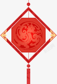 吊饰挂牌红色中国风素材