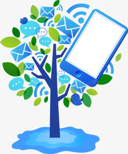 科技幻想手机树木高清图片
