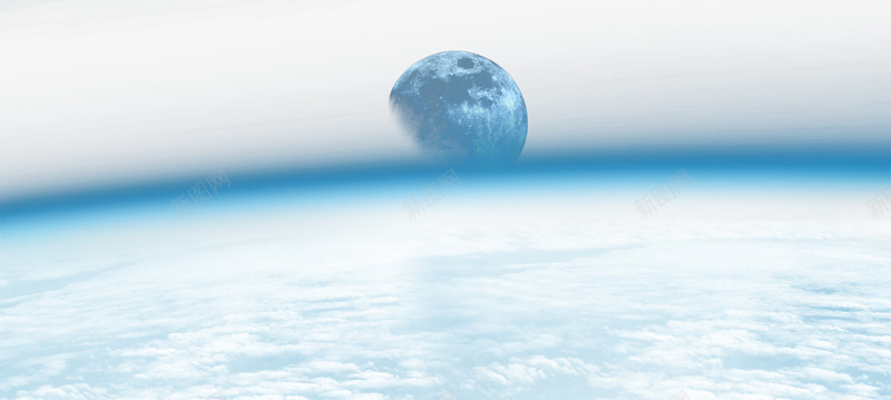 蓝色透明星际星空地球大气层png免抠素材_88icon https://88icon.com 大气层 星球表层 星空 星际 未来 科技广告 科技背景 蓝色星球
