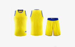 黄色篮球队球衣球裤素材