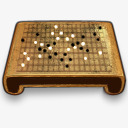 小围棋棋盘木质棋盘图标图标