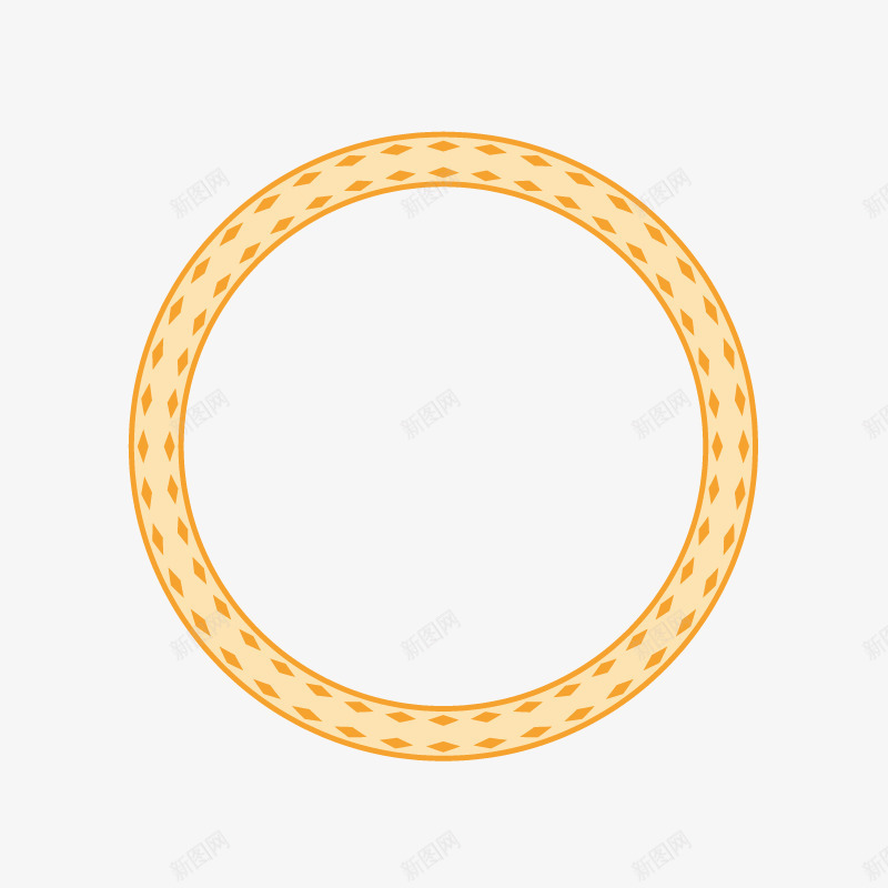 橙色圆环边框矢量图ai免抠素材_88icon https://88icon.com 圆环 复古 橙色 花纹 边框 矢量图