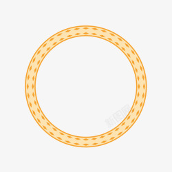 橙色圆环边框矢量图素材