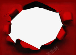红色撕纸素材