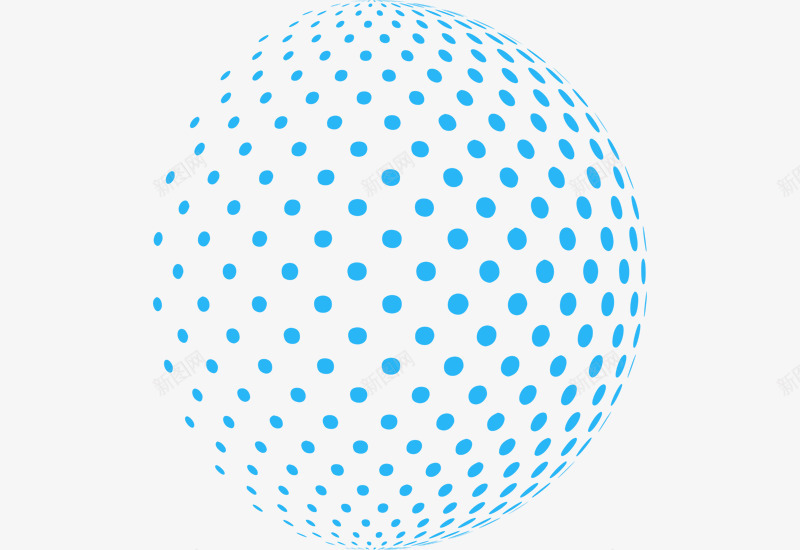 蓝色圆点球体png免抠素材_88icon https://88icon.com 免抠 圆形图案 圆形漂浮 球形圆点 科幻设计 科技banner 科技光球