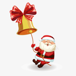 圣诞节元素铃铛圣诞老人素材