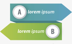 双色对比箭头素材