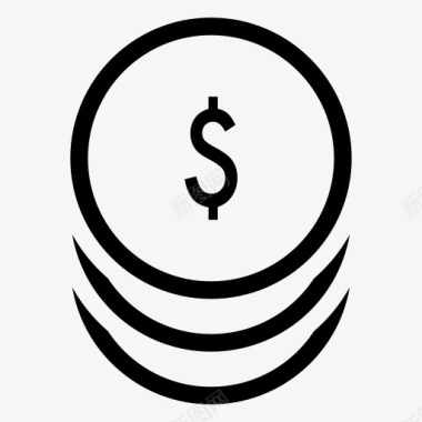 实习工资银行业务硬币货币财务钱概述付款图标图标