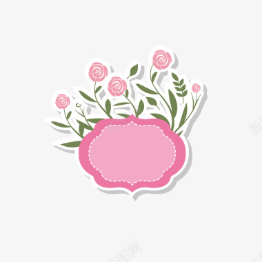 矢量婚礼logo花枝漂浮矢量图图标图标