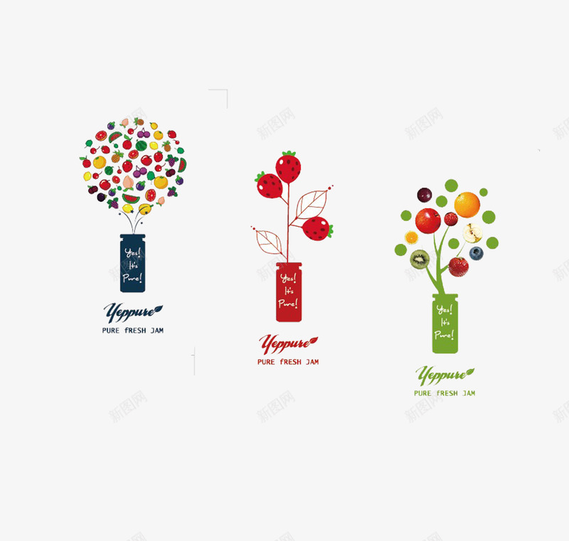 小清新水果树毕业展png免抠素材_88icon https://88icon.com 毕业设计展 水果树 活力 清新