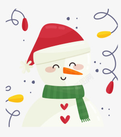 冬天圣诞节卡通雪人矢量图素材