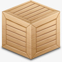 木纹色方形箱子木箱子图标高清图片