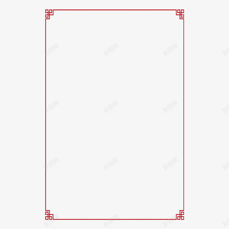 红色传统商务边框png免抠素材_88icon https://88icon.com 传统 商务 扁平化 新年 方形 春节 红色 边框