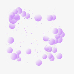 紫色简约斑点圆圈漂浮素材