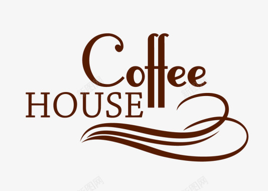店铺促销标志咖啡餐饮图标矢量图图标