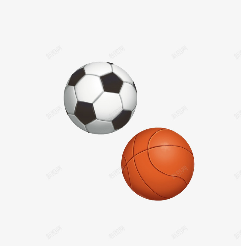 足球和篮球png免抠素材_88icon https://88icon.com PNG素材 篮球 足球 运动