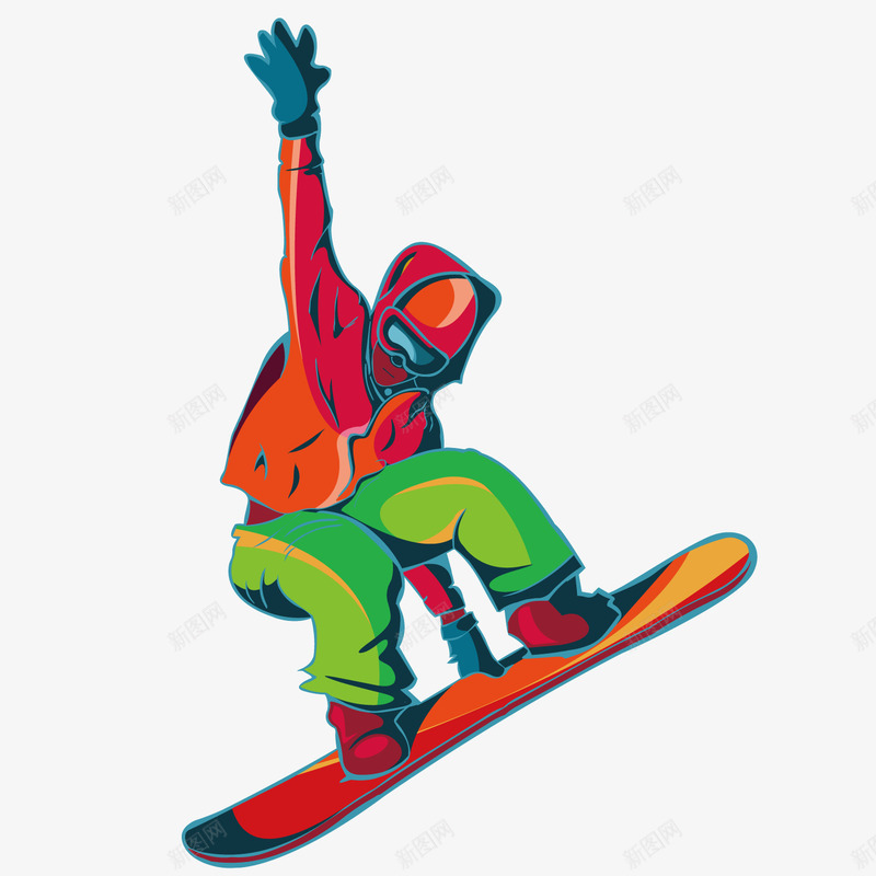 卡通滑雪的男人矢量图ai免抠素材_88icon https://88icon.com 卡通 滑雪 男人 矢量图