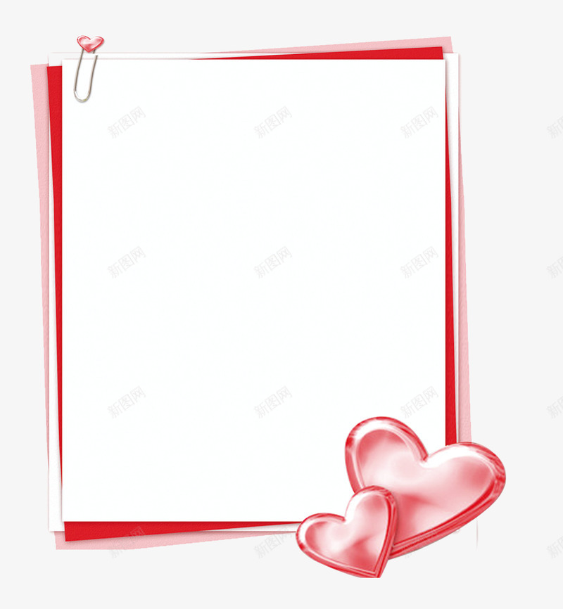 爱心便签png免抠素材_88icon https://88icon.com 便签 便签条 按钮 爱心 粉色 边框