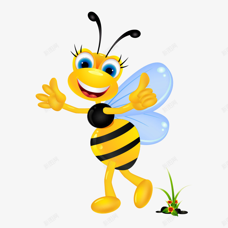 蜜蜂卡通png免抠素材_88icon https://88icon.com 卡通 可爱 昆虫 生态 绿色 自然 蜂蜜 蜜蜂 采蜜