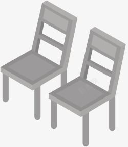 立体装饰椅子元素矢量图素材