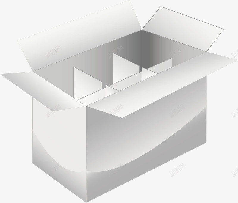 打开的纸箱png免抠素材_88icon https://88icon.com 打开的纸箱 拆箱子 物流 白色 箱子